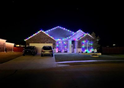Temporary Christmas Light Install in Aubrey