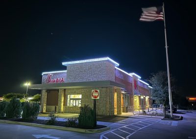 Permanent Lighting Job for Chic-fil-A Restaurant in Aubrey
